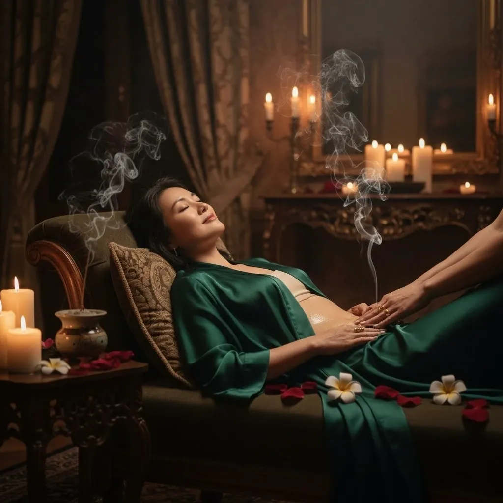 暖色阴影中安静坐着的身影